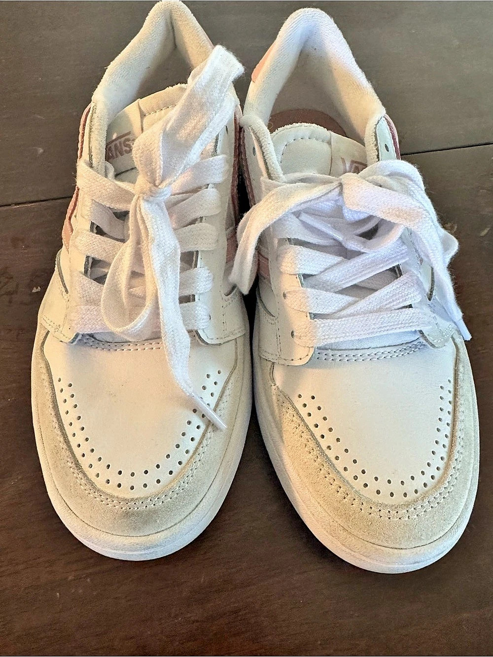 Vans Lowland 2.0 White Sepia Rose Pink Sneakers Women’s 7.5 / Men’s 6 - Picture 3 of 5